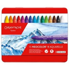 CARAN D'ACHE 卡達 NEOCOLOR II 專家級水性蠟筆套組-15色, 15色, 1