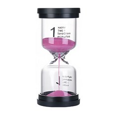 玻璃沙漏 1/3/5/10/15/45分鐘 餐廳佈置 兒童刷牙計時器 泡茶計時器 交換禮物, 1分鐘