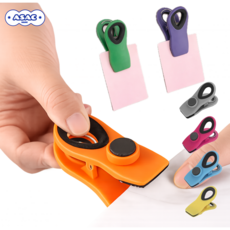 초강력 냉장고 자석 클립 집게 7p 아삭스퀘어, 7개, 주황 초록 보라 검정 노랑 파랑 자주