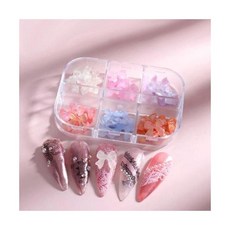 네일아트 러블리 오로라 리본파츠 세트 6컬러 각6p WA0B1E8, 네일아트 러블리 오로라 리본파츠 세트 6컬러 각6p W, 1