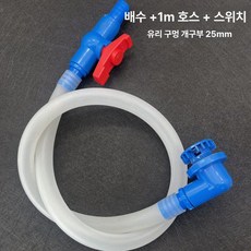 고압세척기 세차기 셀프 고압건 충전 분사기 가정용, 곡선 배수구 + 유연한 파이프 1m + 스위치, 1개