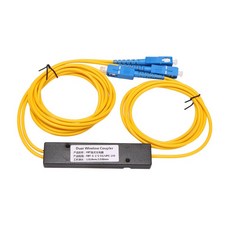 Ftth SC 1X2 Plc 싱글모드 광섬유 분배기 광 커플러, 파란색과 노란색, 1