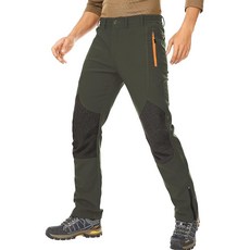 Yanpipe 남성용 하이킹 전술 바지 경량 스노우 스키 아웃도어 방수 소프트쉘 방풍 겨울 플리스 안감 카고 (밀리터리 그린 42)