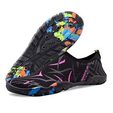 Joelynne 여성용 남성용 워터 슈즈 빠른 건조 맨발 아쿠아 슈즈 해변 수영 스포츠 아웃도어 하이킹 다이빙 서핑 4 로즈 레드