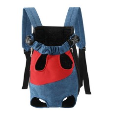 라이프가드삽 애완동물 가방 애완동물가방 여행 가방, S 0.5-2kg [등길이 28cm 미만], 1개, 레드 앤 블루 [대각선 무포켓]