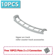 쿠쿠스토어 10 개/대 롤러 코스터 트랙 섀시 Moc 빌딩 블록 부품 레일/활/경사/직선 레일 퍼즐 조립 장난감, 05 Style 8