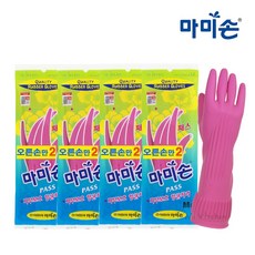 마미손 고무장갑 패스 중 분홍 오른손2개, 중(M), 5개