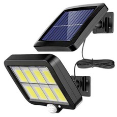 태양광 센서등 가로등 COB LED 동작감지 외부 벽등 태양열 벽부등, 8분할 COB (160구)