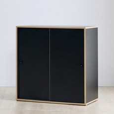 브루노 솔드 2단 E0 미닫이 슬라이드 수납장 800, 브루노 솔드 블랙800 2단