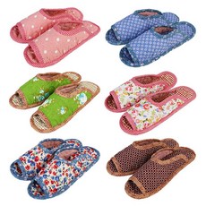케이에스몰 퀼트 면 실내화 양발착용 6켤레, 랜덤발송, 1개