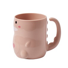 恐龍造型 洗漱杯 牙刷杯, 粉色恐龍（加厚防摔）, 1個