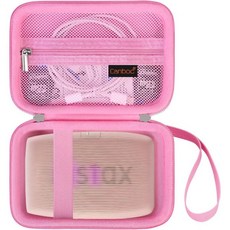 캔복 휴대용 케이스 후지필름 인스타엑스 미니 링크 3 2 1 스마트폰 프린터 메시 포켓 인스턴트 필름 케이블 수납 가능 핑크 케이스만 해당, 딥 핑크