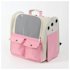 유쎌스토어 포에버펫 반려동물 백팩 이동가방(핑크) 애견이동가방 반려동물이동가방