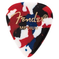 Fender 클래식 셀룰로이드 기타 피크 351 모양 거북이 쉘 미디엄 144팩, 12개, 색종이 조각
