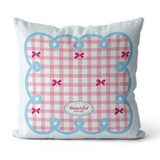 可愛抱枕韓系ins風少女心靠枕奶油風花邊格紋沙發牀頭靠墊代發, 多巴胺05