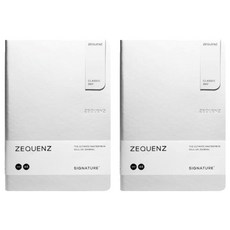 지퀀스 타임밸류 360 가로줄 슬림 노트 A5 L 100매입, 화이트, 2개