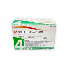 [행복사이소] BD 마이크로 파인 펜니들 100입 32G 4mm 멸균 주사침 주사기 주사바늘 당뇨 혈당관리, 1개, 상세페이지 참조