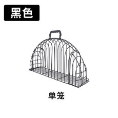 寵物洗澡籠 防抓咬吹乾貓咪洗貓專用籠, 1個, 黑色加粗加固 籠子+提手 ,S小號-適合2.0公斤以內, 黑色