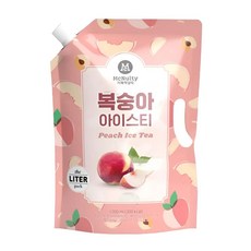 맥널티 복숭아 아이스티 대용량, 1L, 2개