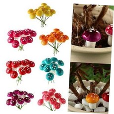 장식버섯 인공 화분 식물 DIY 공예 홈 정원 버섯 수지 이끼, 블루낱개 SE03464