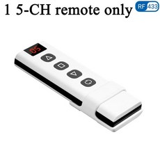 테델리고 RF 433MHz 차고 커튼 블라인드 모터 리모컨 스위치 AC 110V 220V 게이트 오프너 수신기 2방향 제어 지원 (색상-1 5 CH Remote only), 04 1 5 CH Remote only, 1개
