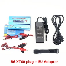 IMAX B6 80W 배터리 충전기 Lipo NiMh 리튬 이온 Ni-Cd 디지털 밸런스 방전기 Rc 자동차 용 AC 전원 12V 5A, 05 B6 XT60 US Adapter, 1개