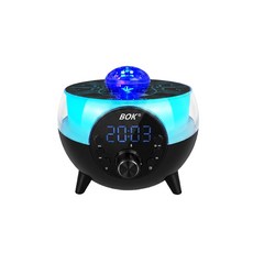 BOK 無線藍牙音響 具備無線充電與鬧鐘功能, black, model 6
