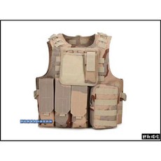 野戰搖滾-生存遊戲 美軍FSBE兩棲部隊戰術背心 防彈背心, 三沙迷彩, 1個