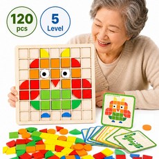 블레오 어르신 치매예방 교구 색깔 게임 퍼즐 120pcs, 1개