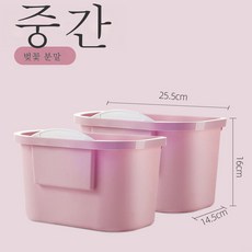 걸이 휴지통 가정용 주방 걸이 가능 음식물 쓰레기 전용 찬장 문 걸이 수납 벽걸이 대/호, 핑크미디엄2개