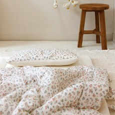 bamiblanc 幼兒園開花午睡被子組合 一體型 四季純棉, 花圈一體成型午睡毯套裝