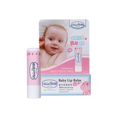 Baan貝恩 嬰兒修護唇膏 (草莓/原味) 5g，長效保濕，舒緩乾燥，呵護寶寶嬌嫩雙唇, 1個, 草莓, 4.5g, 草莓