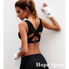 瑜珈健身高強度運動內衣-集中托高美背款 高強度防震交叉美背瑜珈服