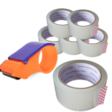 지오핏 박스테이프 투명 6P+커터기