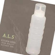 튜브형양념통 계량컵 겸용 뚜껑 소스병 특대 700ml