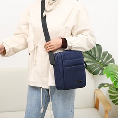 熱賣 大容量男包側背包男包包多口袋防水耐磨背包斜背包男多口袋做生意包商務休閒郵差包男士斜背包防水ZB, 藍色[5022多層防水耐磨]