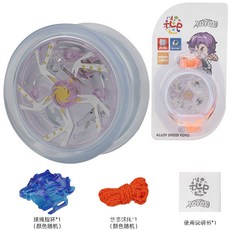 七彩發光溜溜球 自動迴收YOYO球 閃光玩具 兒童益智玩具, 白靈獸魂發光球, 1個