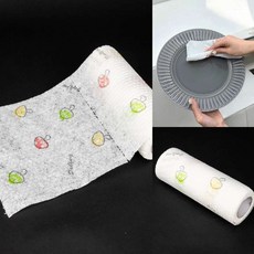 빨아쓰는 버섯무늬 롤타입 행주 50매 주방용행주 뜨어쓰는행주 빨아쓰는행주 칼라행주