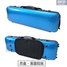琴盒4/4小提琴琴盒碳纖維小提琴盒子輕便雙肩背帶譜袋密碼鎖抗壓航空託運樂器配件, 1個, 寶藍拉絲, 寶藍拉絲