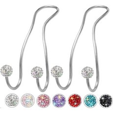 MTGOCHA 자동차 머리 받침대용 가방 용 업그레이드된 귀여운 카시트 내구성이 뛰어난 스테인리스 지갑 걸이 홀더 2팩 흰색, Eriochrome bla