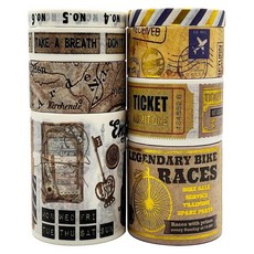 ZMLSED 8롤 빈티지 와시 테이프 세트 40/30/20/15/10/5/mm 와이드 지도 여행 레터 일본 장식 마스킹 테이프 예술 DIY 공예 스크랩북 앨범 불렛 정크 저널