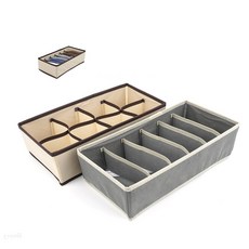 J스토어 다용도 부직포 칸막이 수납함 6칸 8칸 양말보관함 수납정리함 부직포정리함, 1개, 그레이