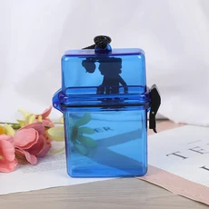 1pc 스쿠버 다이빙 카약 방수 드라이 박스 기어 액세서리 컨테이너 케이스 및 머니 ID 카드 키용 로프 클, 05 파란색