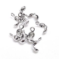 Bead 비즈부재료 누름볼 O링 구멍지프 랍스터고리 한세트, 실버 구멍지프 (3g)