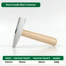 DIY 가정용 원목 짧은 손잡이 고탄소강 미니 망치 팔각형 염소뿔 집게 도구, 02 Vise hammer