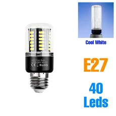 30W LED 콘 전구 E27/E26 실내 220V 천장 램프 E14 스포트라이트 가정용 조명 무플리커, 23 E27 7W Cool White, 1개