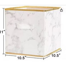 無蓋布藝收納盒 33*33*33CM, 爵士白, 1個