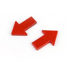 디자인 자석 2P 메모판 냉장고 보드판 하트 별 화살표 삼각형 모양자석, 1개