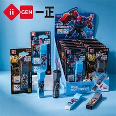 ii GEN 一正 變形金剛多功能推拉橡皮擦捲筆刀, 1個, YZ5876藍色-柯博文, 藍色