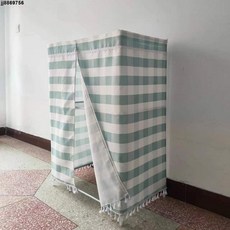 衣櫃防塵套罩 全包式衣架防塵罩 晾衣桿防塵套佈 置物架鞋架防塵布 家用客製化, 1個, 純色鈦金,【防塵罩】長70*寬40*高120